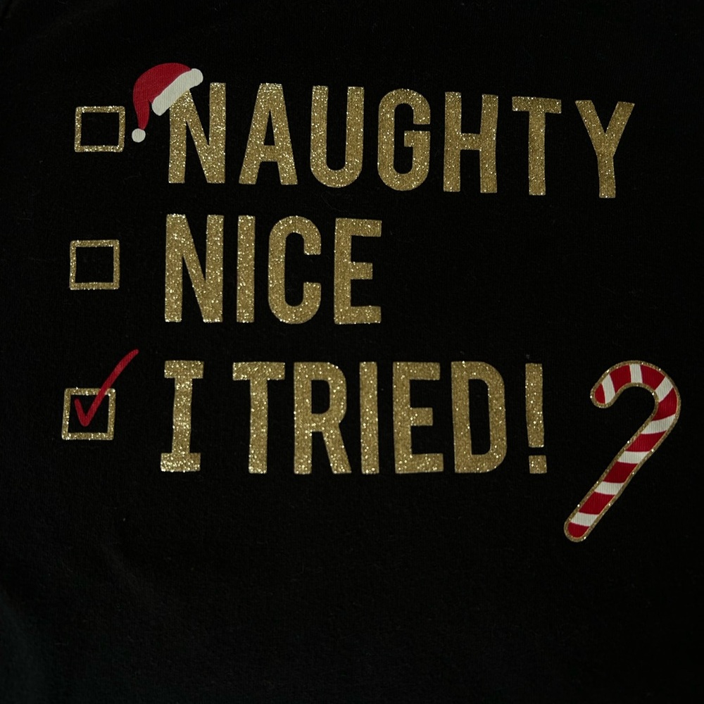 Kids Black Holiday Graphic Shirt Size 3T - Picture 3 of 4